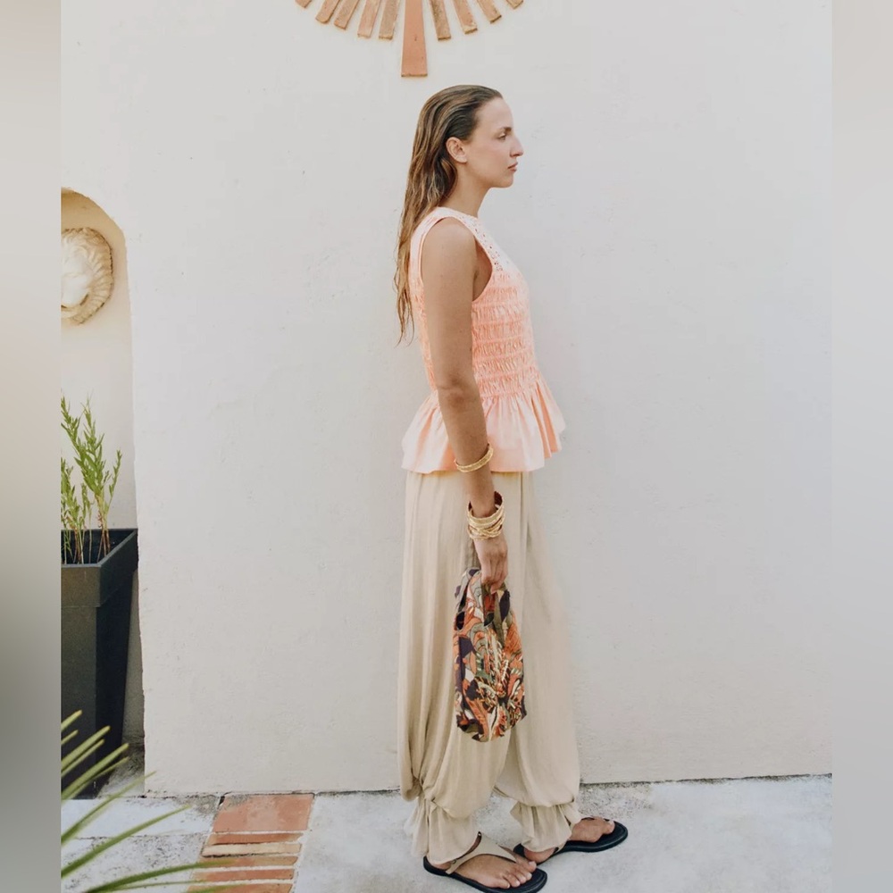 ZARA RUFFLED ELASTIC TOP - Picture 6 of 11